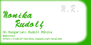 monika rudolf business card