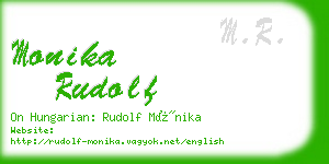 monika rudolf business card